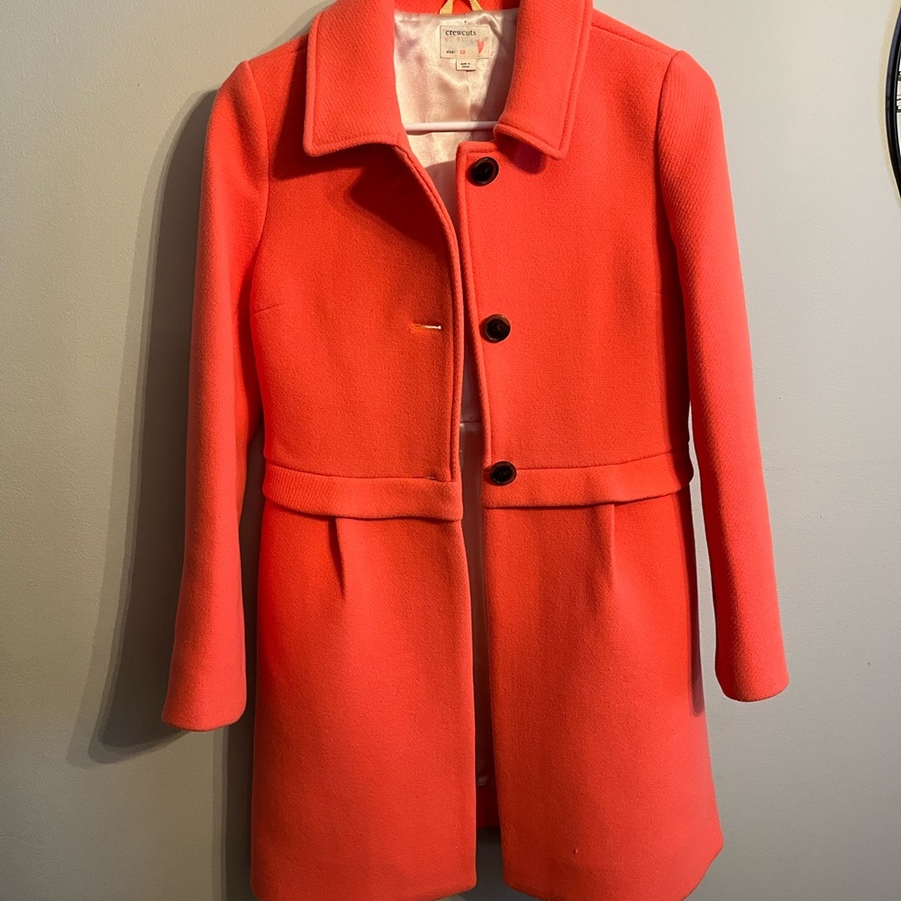 Crewcuts JCrew wool blend orange coat